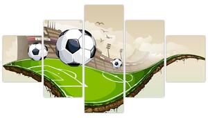 Obraz - Boisko do piłki nożnej (125x70 cm)