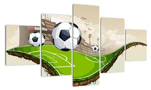 Obraz - Boisko do piłki nożnej (125x70 cm)