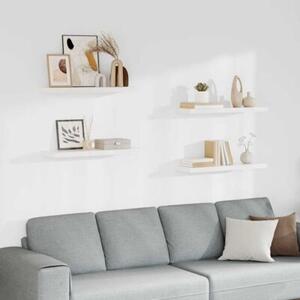 Półki ścienne, 4 szt, białe, 80x23,5x3,8 cm, mdf