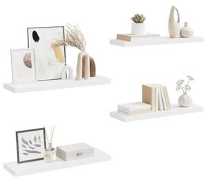 Półki ścienne, 4 szt, białe, 80x23,5x3,8 cm, mdf