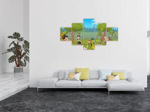 Obraz - Dzieci na placu zabaw (125x70 cm)