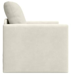 Sofa rozkÅadana z poduszkÄ kremowy 74 x 77 x 81 cm aksamit