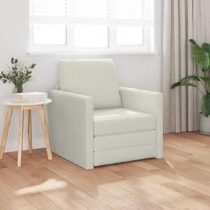 Sofa rozkÅadana z poduszkÄ kremowy 74 x 77 x 81 cm aksamit