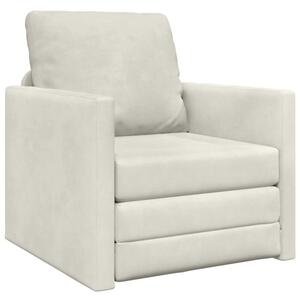 Sofa rozkÅadana z poduszkÄ kremowy 74 x 77 x 81 cm aksamit