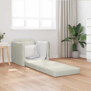 Sofa rozkÅadana z poduszkÄ kremowy 74 x 77 x 81 cm aksamit