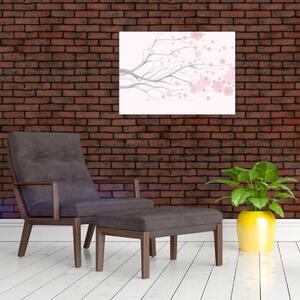 Obraz - Różowe kwiaty (70x50 cm)