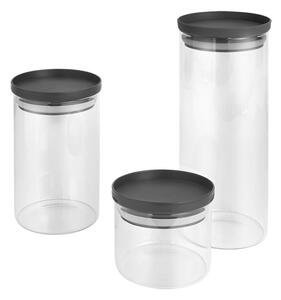 Szklane pojemniki na żywność 3 szt. – Metaltex