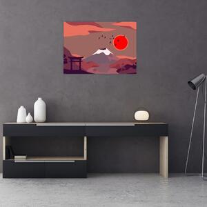 Obraz - Ilustracja góry Fuji (70x50 cm)