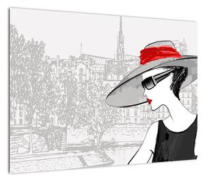 Obraz - Dama w mieście (70x50 cm)