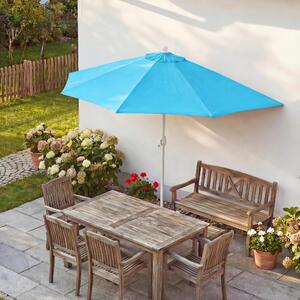 Parla parasol półokrągły, parasol balkonowy, UV 50+ poliester/aluminium 3kg ~ 270cm turkusowy bez stojaka