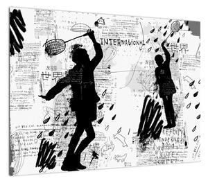Obraz - Sztuka uliczna - zamieszanie (70x50 cm)