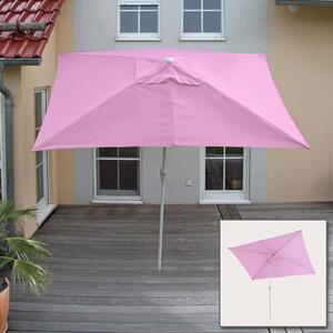 Parasol N23, parasol ogrodowy, prostokątny odchylany 2x3m, poliester/aluminium 4,5kg ochrona UV 50+ ~ liliowy