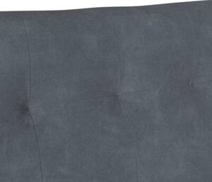 Sofa chesterfield w ciemnoszarym aksamicie - elegancka i nowoczesna 2-osobowa ławka
