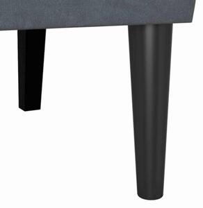Sofa chesterfield w ciemnoszarym aksamicie - elegancka i nowoczesna 2-osobowa ławka