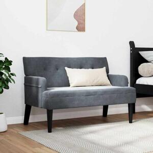Sofa chesterfield w ciemnoszarym aksamicie - elegancka i nowoczesna 2-osobowa ławka