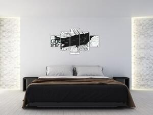 Obraz - Street art - ptak (125x70 cm)
