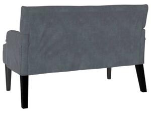 Sofa chesterfield w ciemnoszarym aksamicie - elegancka i nowoczesna 2-osobowa ławka
