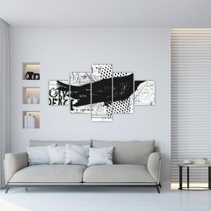 Obraz - Street art - ptak (125x70 cm)