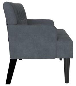 Sofa chesterfield w ciemnoszarym aksamicie - elegancka i nowoczesna 2-osobowa ławka