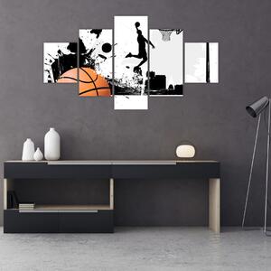 Obraz - Koszykarz (125x70 cm)