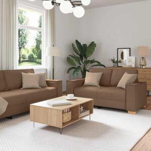Sofa 3 szt. brÄ zowy tkanina lniana