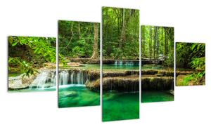 Obraz - Wodospad Erawan w Kanchanaburi, Tajlandia (125x70 cm)