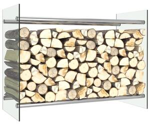 Stojak na drewno opałowe, przezroczysty, 80x35x60 cm, szklany
