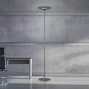 PURE Lampa stojąca Moon, możliwość ściemniania, aluminiowy / szary / cynkowy, sypialnia, aluminium, nowoczesny