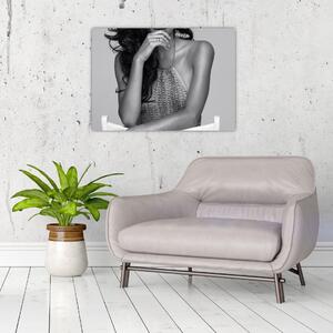 Obraz - Siedząca kobieta (70x50 cm)