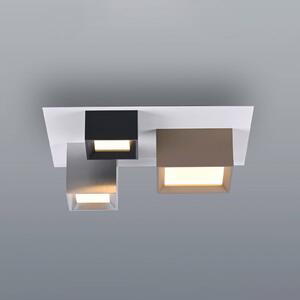 PURE Lampa sufitowa Manhatten, możliwość ściemniania, multikolor, przedpokój, aluminium, nowoczesny