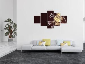 Obraz - Świecące kwiaty (125x70 cm)