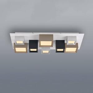 PURE Lampa sufitowa Manhatten, możliwość ściemniania, multikolor, przedpokój, aluminium, nowoczesny