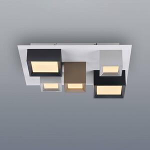 PURE Lampa sufitowa Manhatten, możliwość ściemniania, multikolor, przedpokój, aluminium, nowoczesny