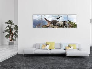 Obraz - Zwierzątka na wyspie (170x50 cm)