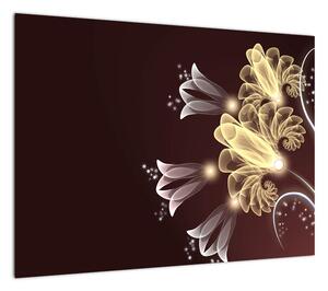 Obraz - Świecące kwiaty (70x50 cm)