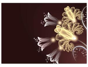 Obraz - Świecące kwiaty (70x50 cm)