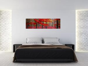 Obraz - Czerwony Las (170x50 cm)