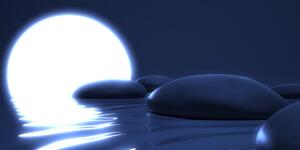 Obraz kamienie Zen i pełnia księżyca