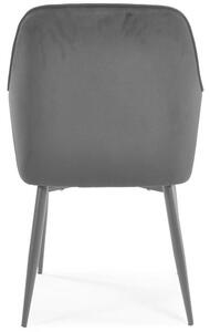 Fotel krzesło welurowe EMMA - czarne