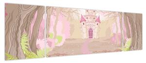 Obraz - Podróż do różowego królestwa (170x50 cm)
