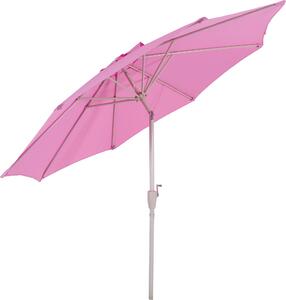 Parasol N18, parasol ogrodowy, Ø 2,7m uchylny poliester/aluminium 5kg ~ liliowy