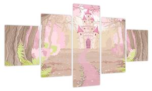 Obraz - Podróż do różowego królestwa (125x70 cm)