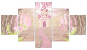 Obraz - Podróż do różowego królestwa (125x70 cm)