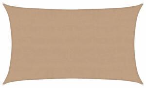 Żagiel przeciwsłoneczny, 160 g/m², kolor taupe, 5x8 m, hdpe