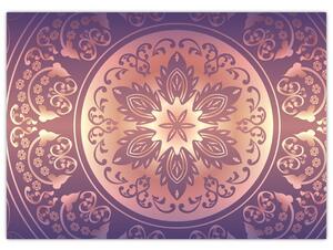 Obraz - Mandala na fioletowym gradiencie (70x50 cm)