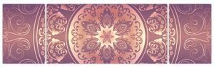 Obraz - Mandala na fioletowym gradiencie (170x50 cm)