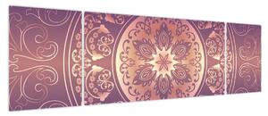 Obraz - Mandala na fioletowym gradiencie (170x50 cm)