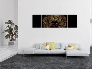 Obraz złotego Buddy (170x50 cm)