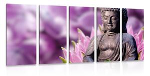 5-częściowy obraz spokojny Budda