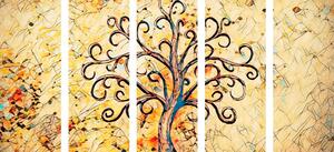 5-częściowy obraz symbol drzewa życia